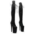 9-Inch Suede Thigh-High Platform Boots - High Heel Performance Boots
