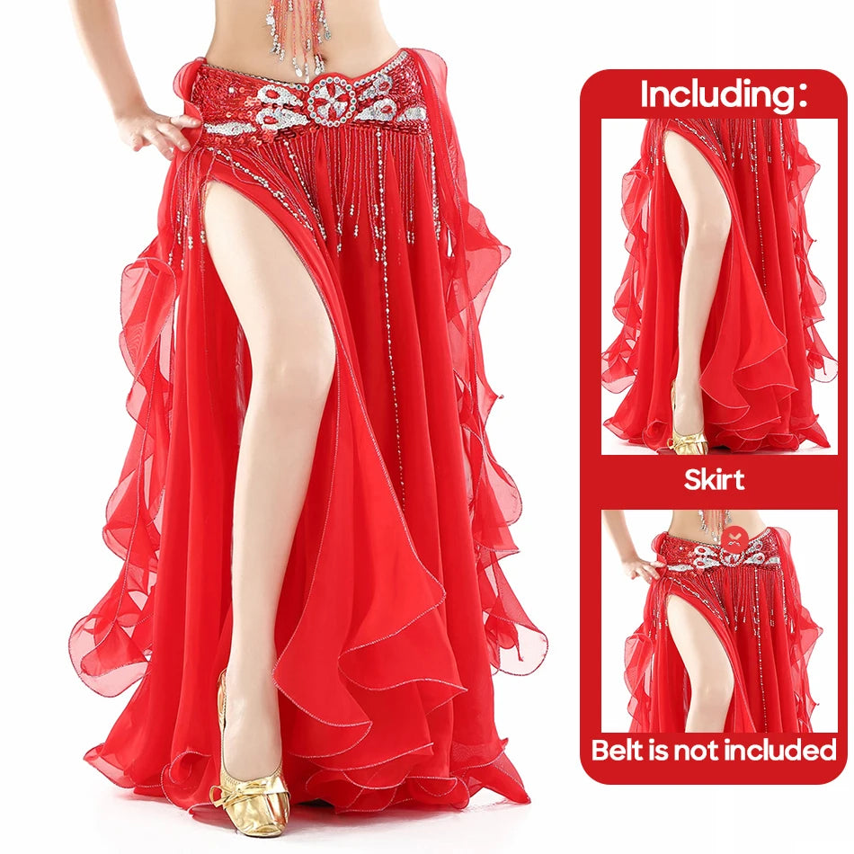 Belly Dance Skirt | Chiffon Double Slit