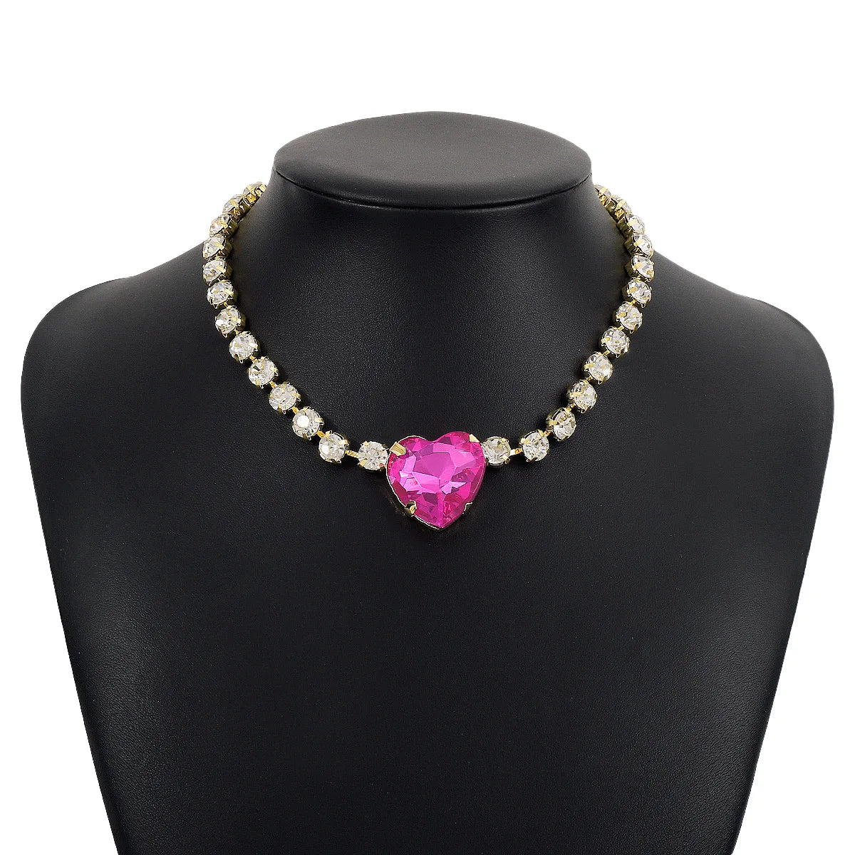 Rhinestone Choker | Crystal Heart