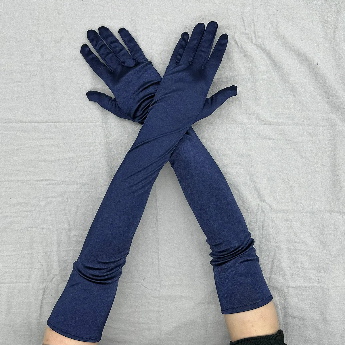 Elbow-Length Satin Gloves | Stagewear