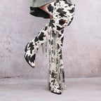 Thigh-High Fringe Boots | Chunky Heel | Pointed Toe