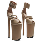 10-Inch Matte Open-Toe Platform Sandals