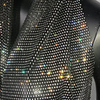 Rhinestone Mesh Headpiece - Crystal Embellished Head Wrap