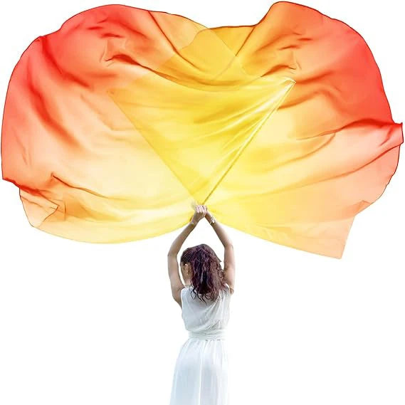 Praise Worship Dance Flags | Set of 2 | Silk Chiffon