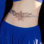 Belly Dance Chain Belt | Rhinestone Floral | Pearl & Alloy | 6 Styles