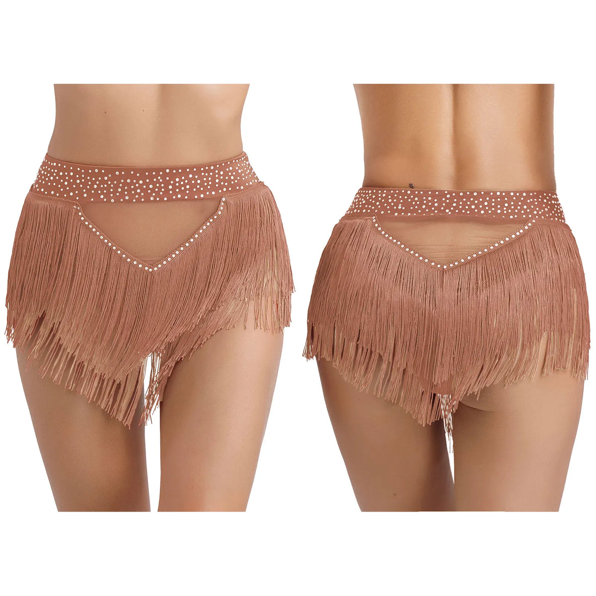 Belly Dance Shorts | Rhinestone Tassel | High Waist