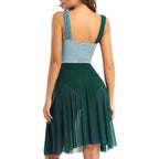 Lyrical Dance Dress | Color-Block Split Mesh