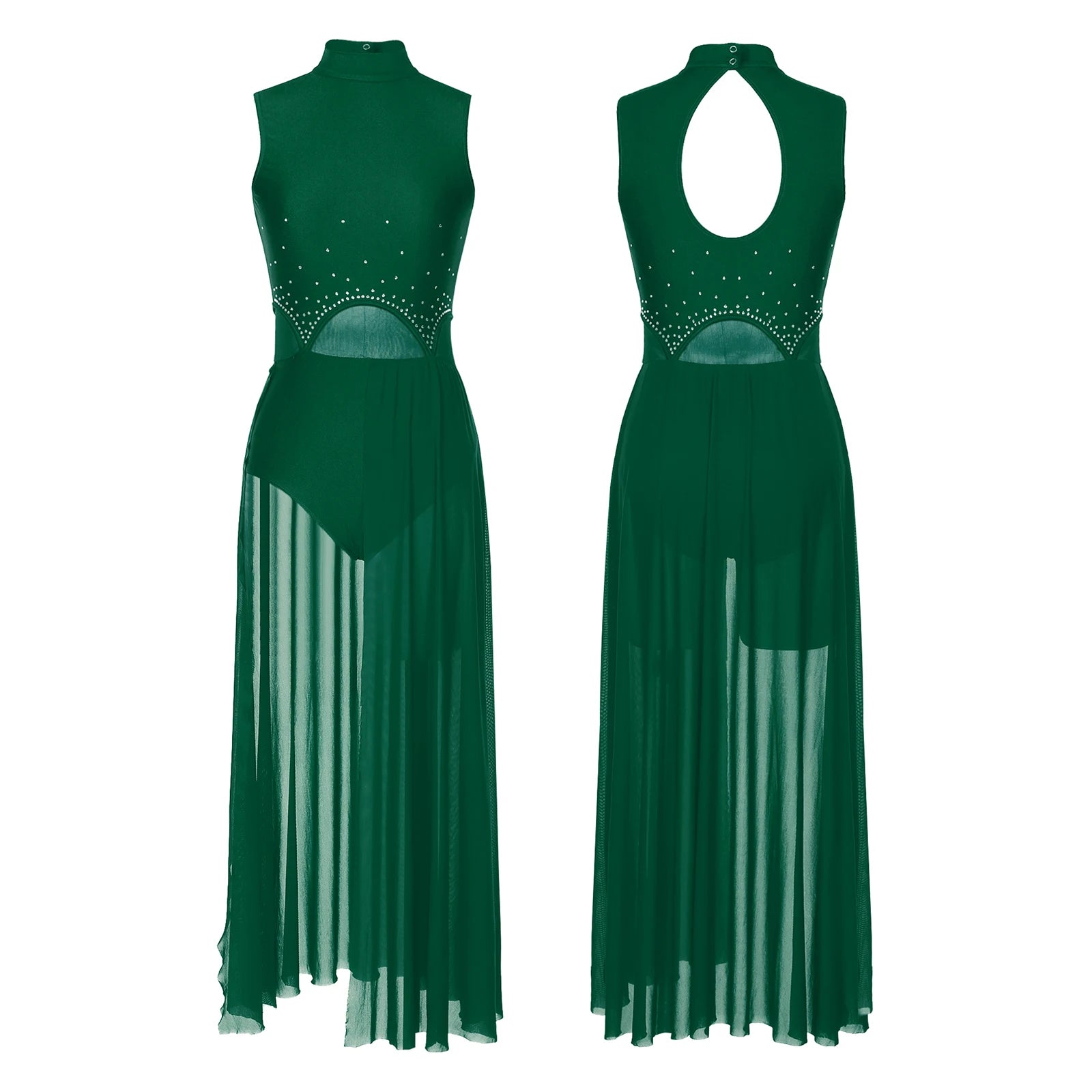Rhinestone Lyrical Dress | Keyhole Back | Figure Skating