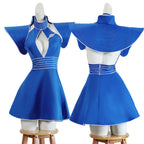 Retro Flight Attendant Costume | Blue Dress & Hat