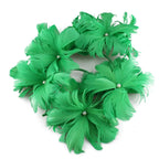 Feather Flower Headdress | Stage & Bridal Headpiece | 16 Colors