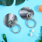 Laser-Cut Faux Leather Nipple Covers - Rhinestone Pendant Pasties for Performers