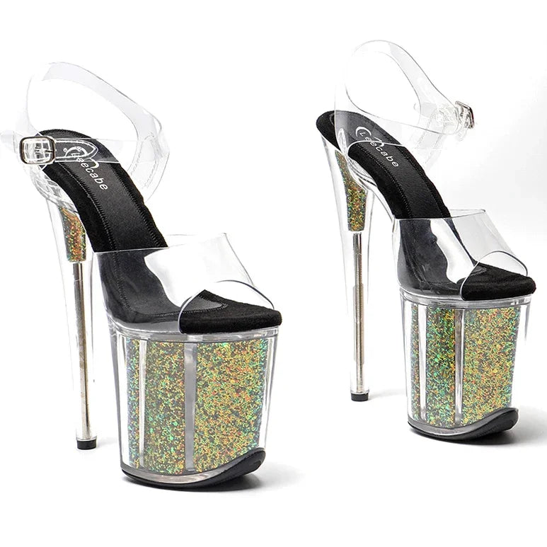20CM Platform Pole Dance Heels - 8 Inch High Heel Performance Sandals