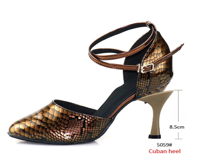 Latin Dance Heels | Rhinestone | Multi-Color