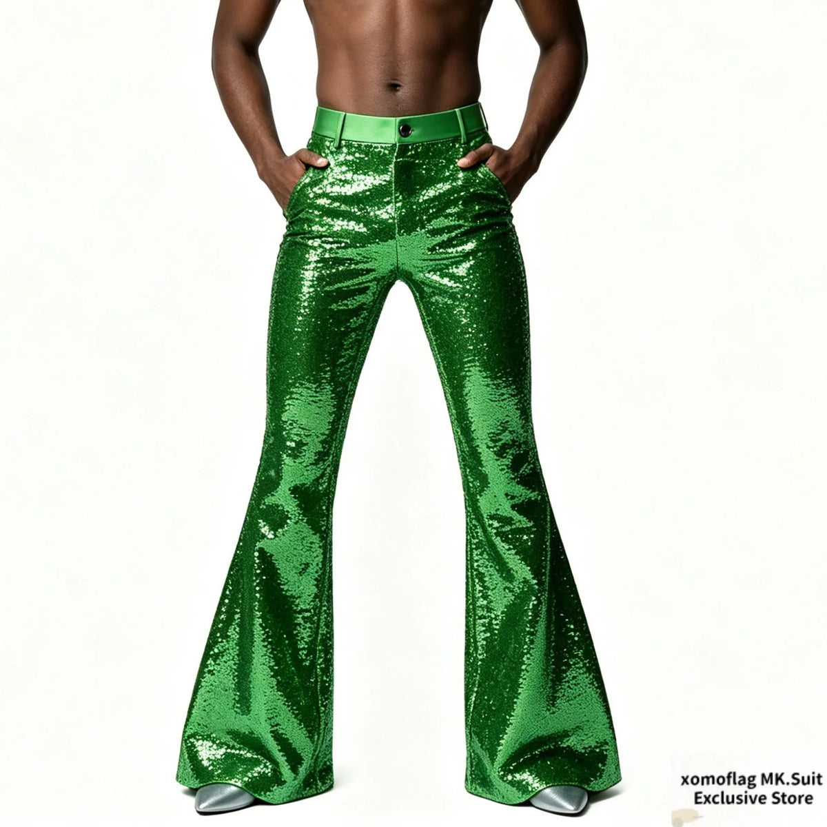 Men's Metallic Flares | Disco Bell-Bottoms