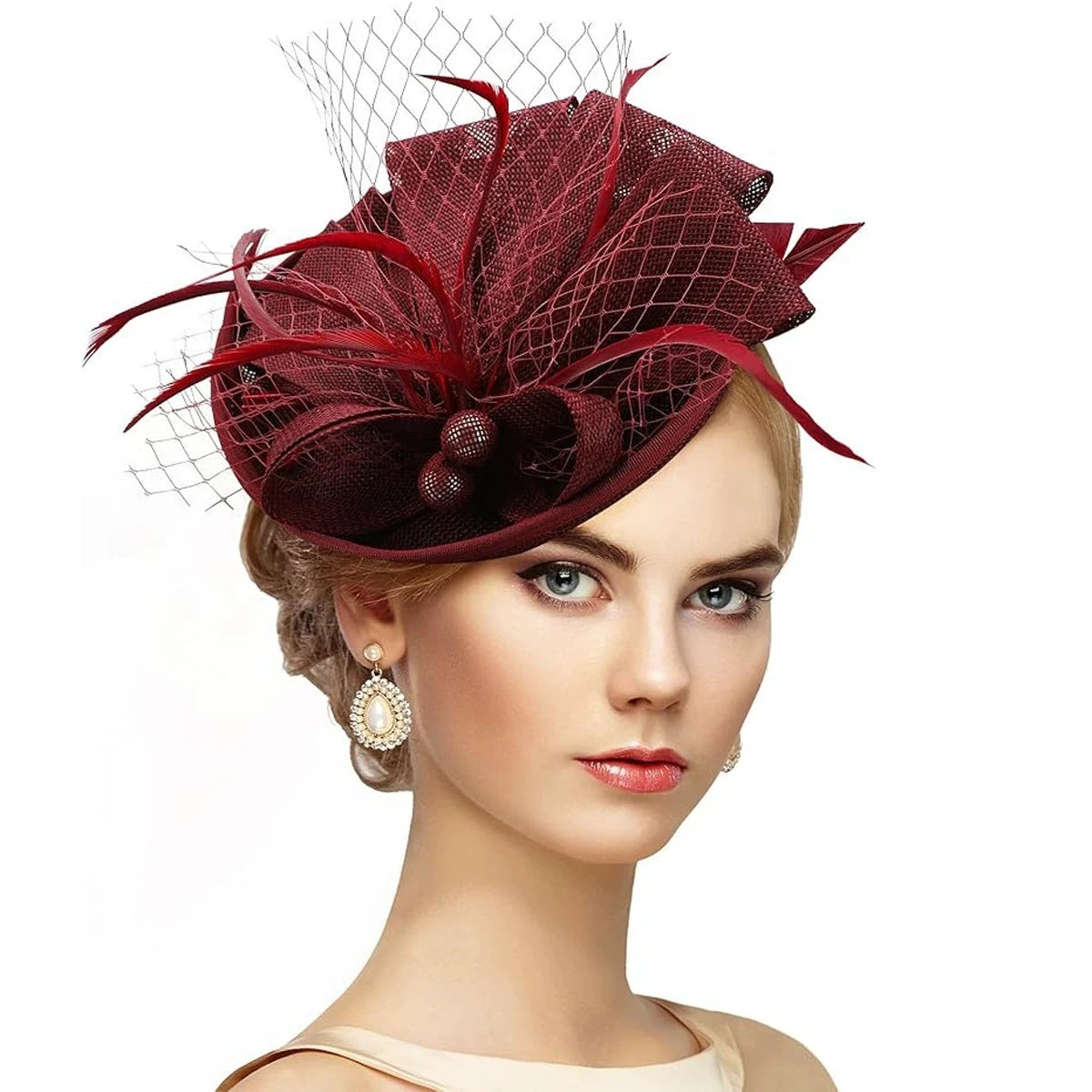 Floral Sinamay Fascinator Hat | Bridal & Race Day | 14 Colors