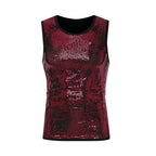 Men's Sequin Tank | Sleeveless Stage Sparkle