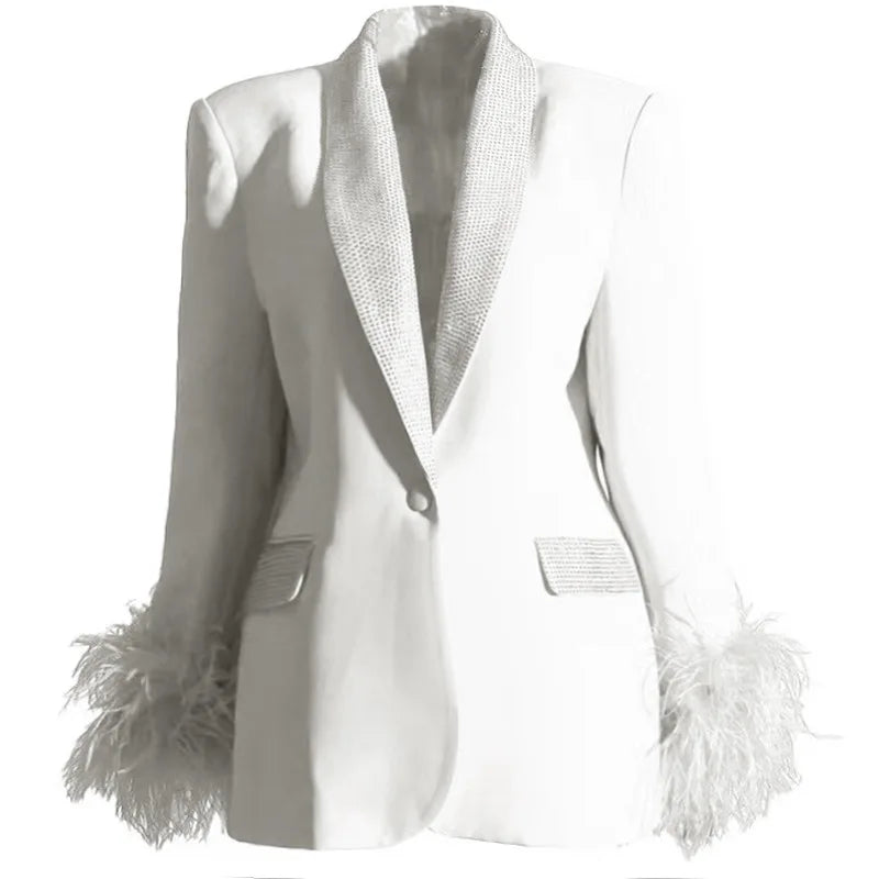 Feather Cuff Blazer | Stage & Performance Jacket
