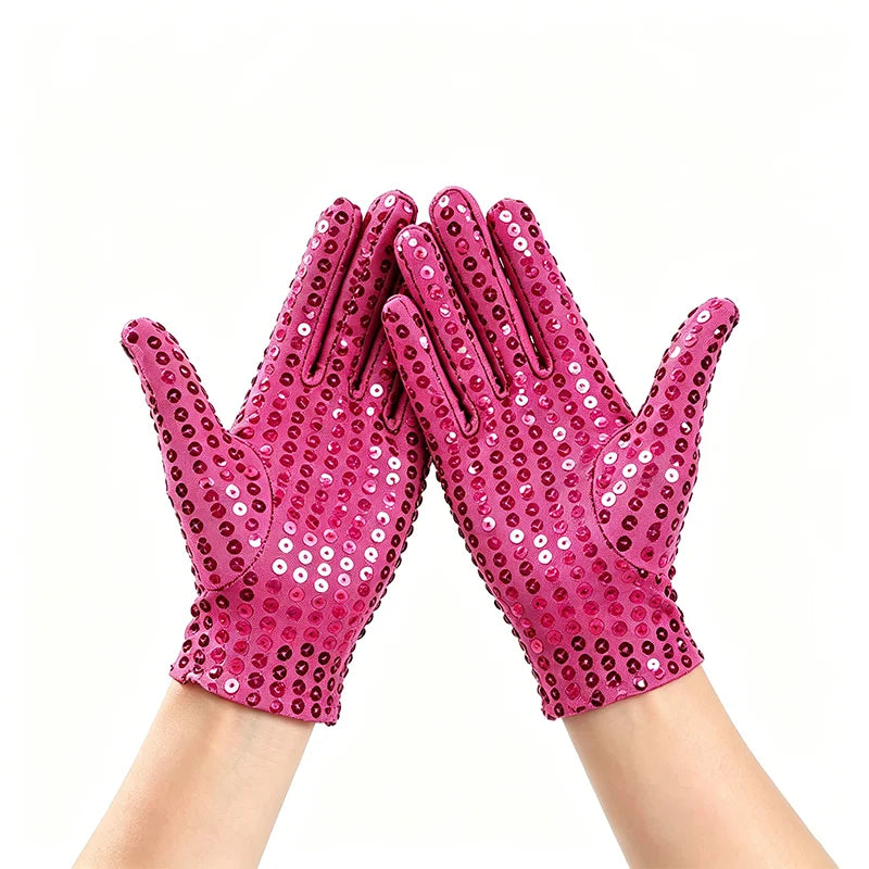 Sequin Dance Gloves | Stage Sparkle
