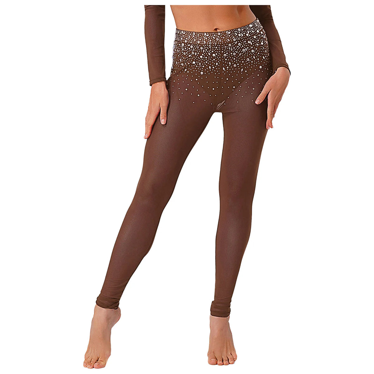 Prism Rhinestone Crop Top and Leggings Set