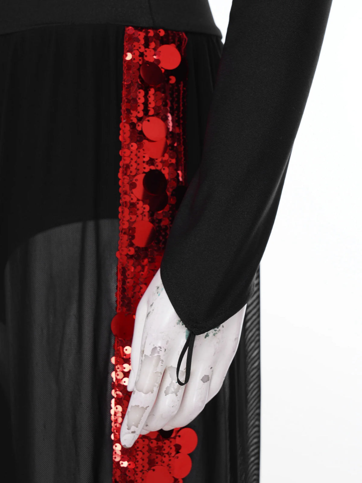 Sequin Crop Top, Mesh Pants & Gloves Set | Sleeveless Backless | Lyrical Stage Performance
