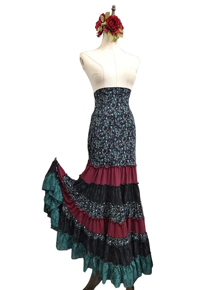 Multi-Tier Flamenco Skirt | Gypsy Ruffle | XXS-6XL