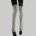 Rhinestone Mesh Leg Warmers - Sparkly Fishnet Performance Legwear