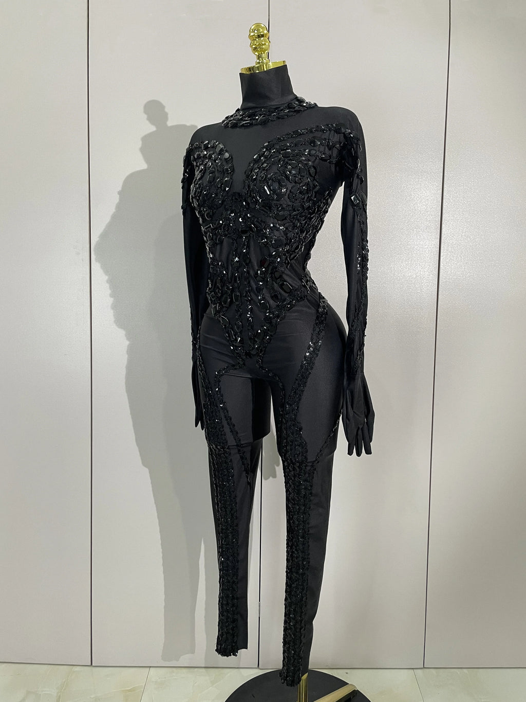 Mesh & Spandex Stage Jumpsuit | Slim Fit | S–XL