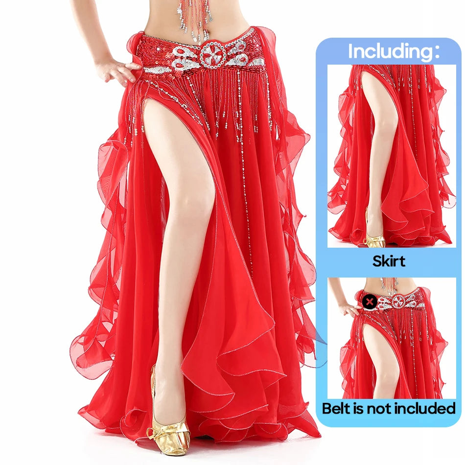 Belly Dance Skirt | Chiffon Double Slit