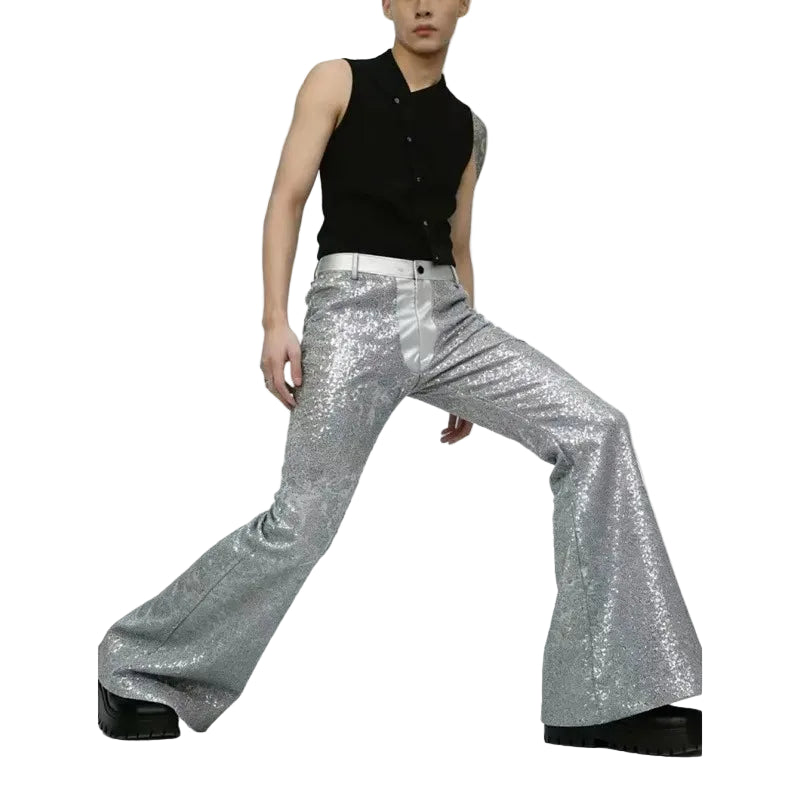 Men’s Sequin Pants | Flared Bell-Bottoms