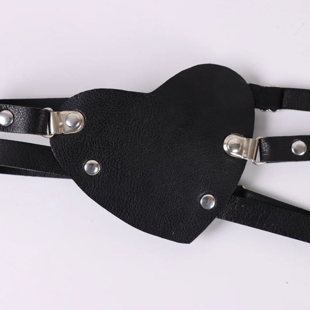 Gothic Eye Mask | Leather Blindfold | Cosplay & Masquerade