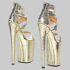 9-Inch Open Toe Platform Heels - Sexy Pole Dance Sandals