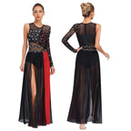 Lyrical Dance Dress | Rhinestone Color Block