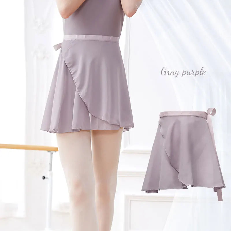 Chiffon Tie-Up Ballet Wrap Skirt | 18 Colors | S–XL