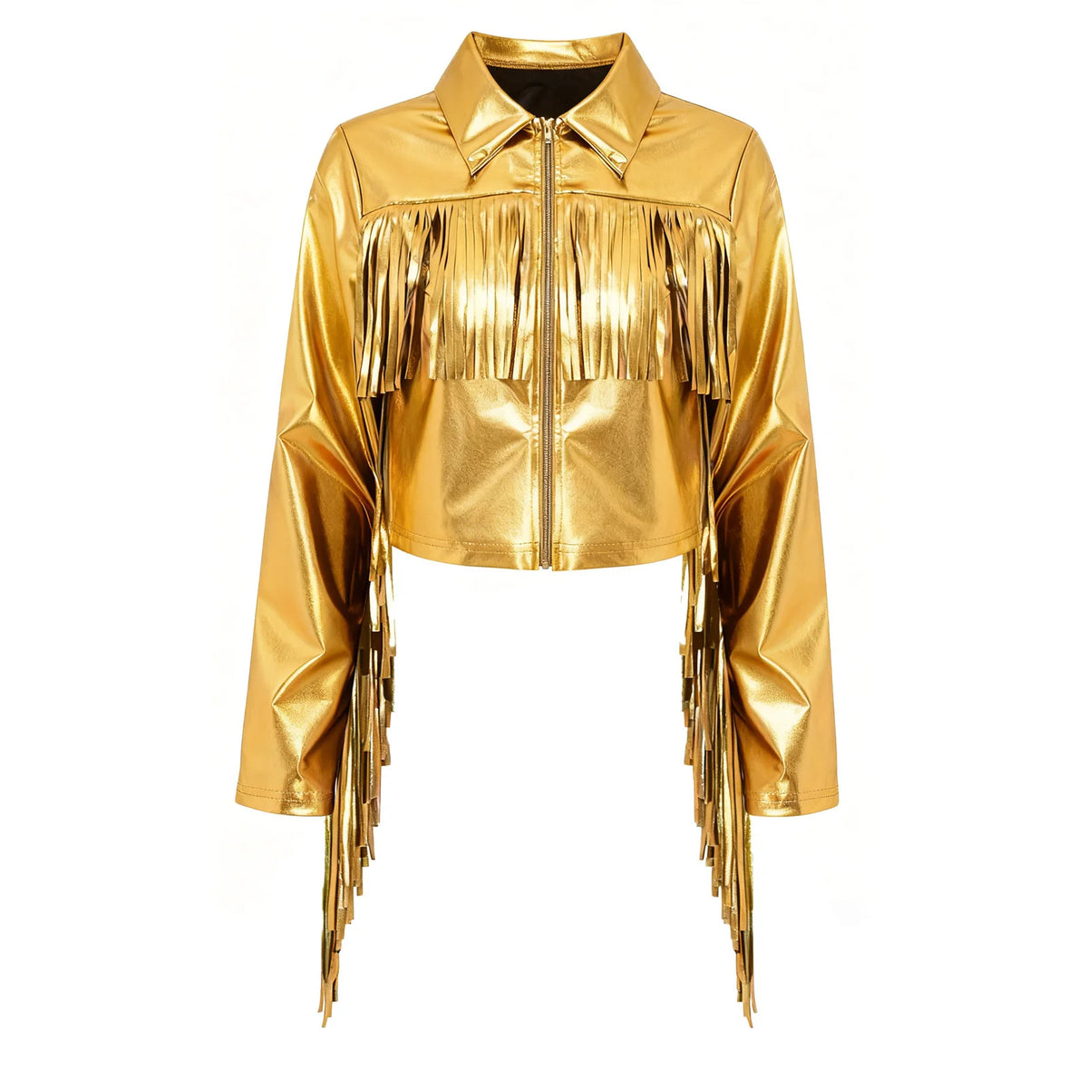 Metallic Fringe Stage Jacket | Cropped