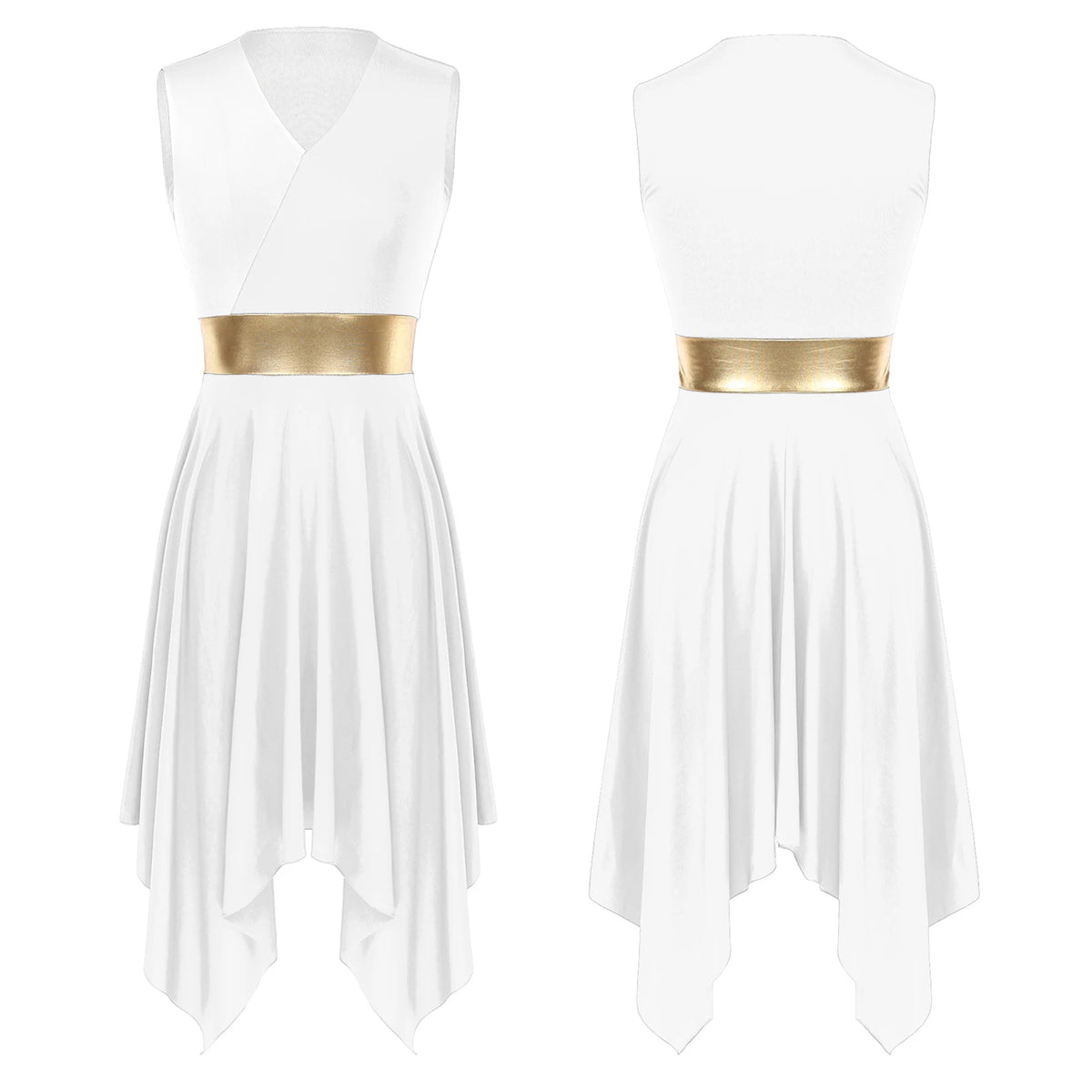Lyrical Praise Dance Dress | Asymmetric Hem | Multi-Color