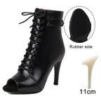 Dance Ankle Boots | Smooth Lace-Up | 7–11 cm