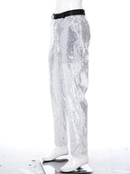 Men's Sequin Disco Pants | Slim Fit | Elastic Waist