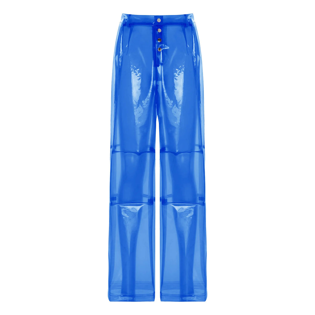 Transparent Trousers | Wide-Leg Color