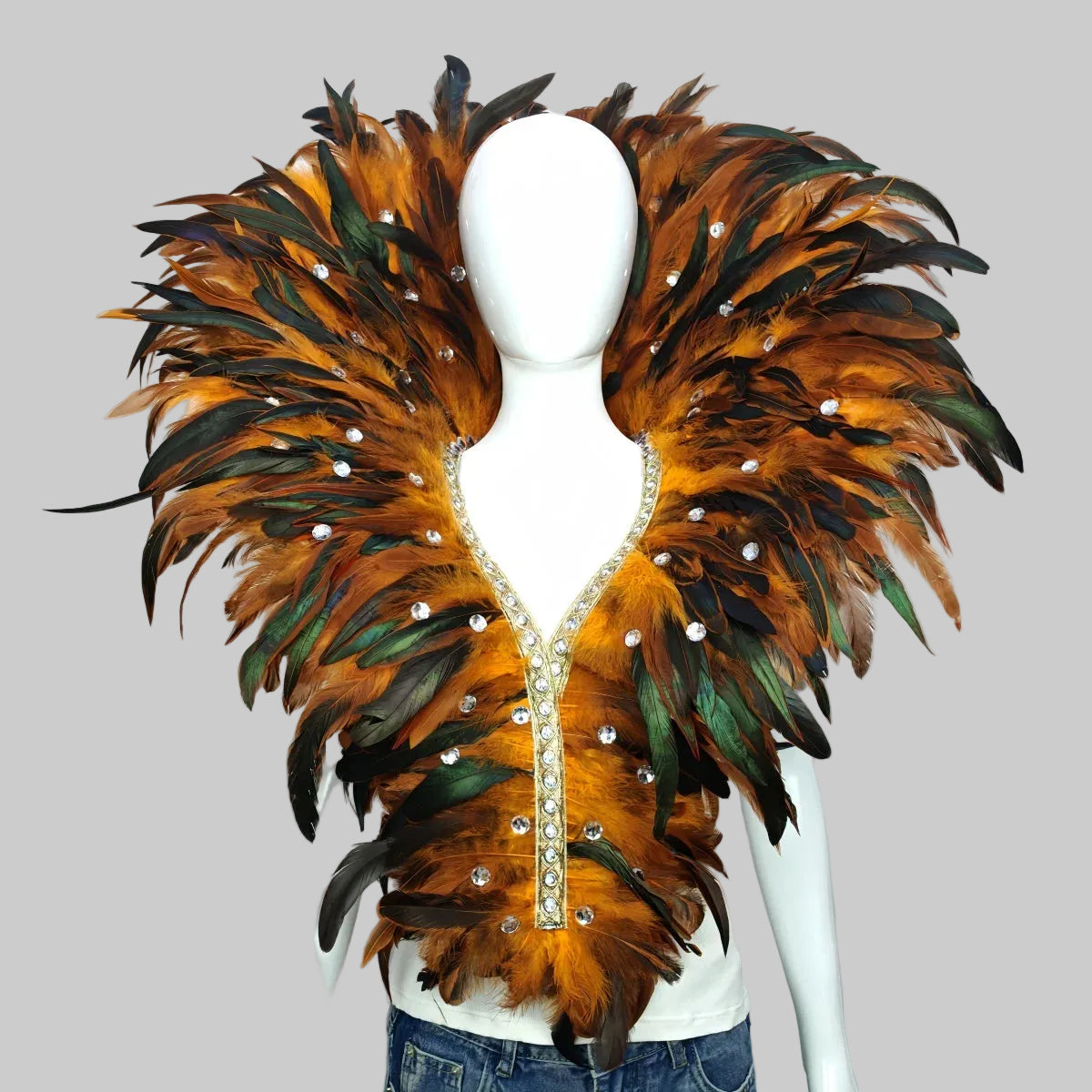 Feather Shawl - Stage Performance & Costume Accessory
