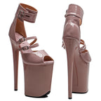 23cm Platform Sandals - Ultra High Heel Slip-On Dance Shoes