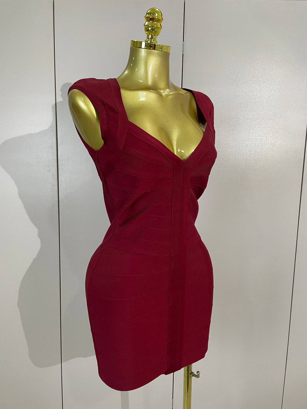 Deep V-Neck Bodycon Mini Bandage Dress | Stage & Performance