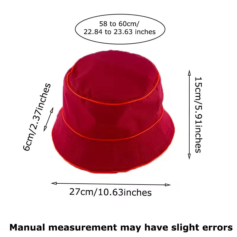 LED EL Wire Glow Bucket Hat | 7 Colors