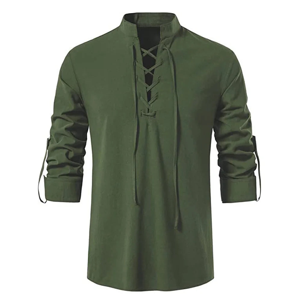 Lace-Up Renaissance Shirt | Men's Costume