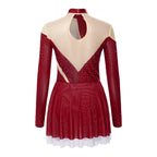 Skating Dress | Rhinestone Mesh & Ruffles