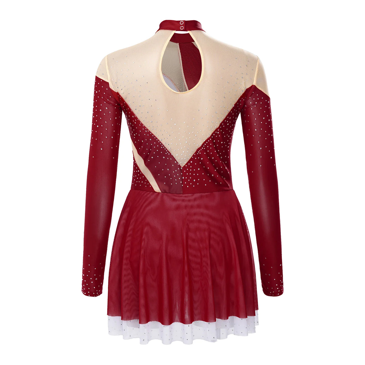 Skating Dress | Rhinestone Mesh & Ruffles