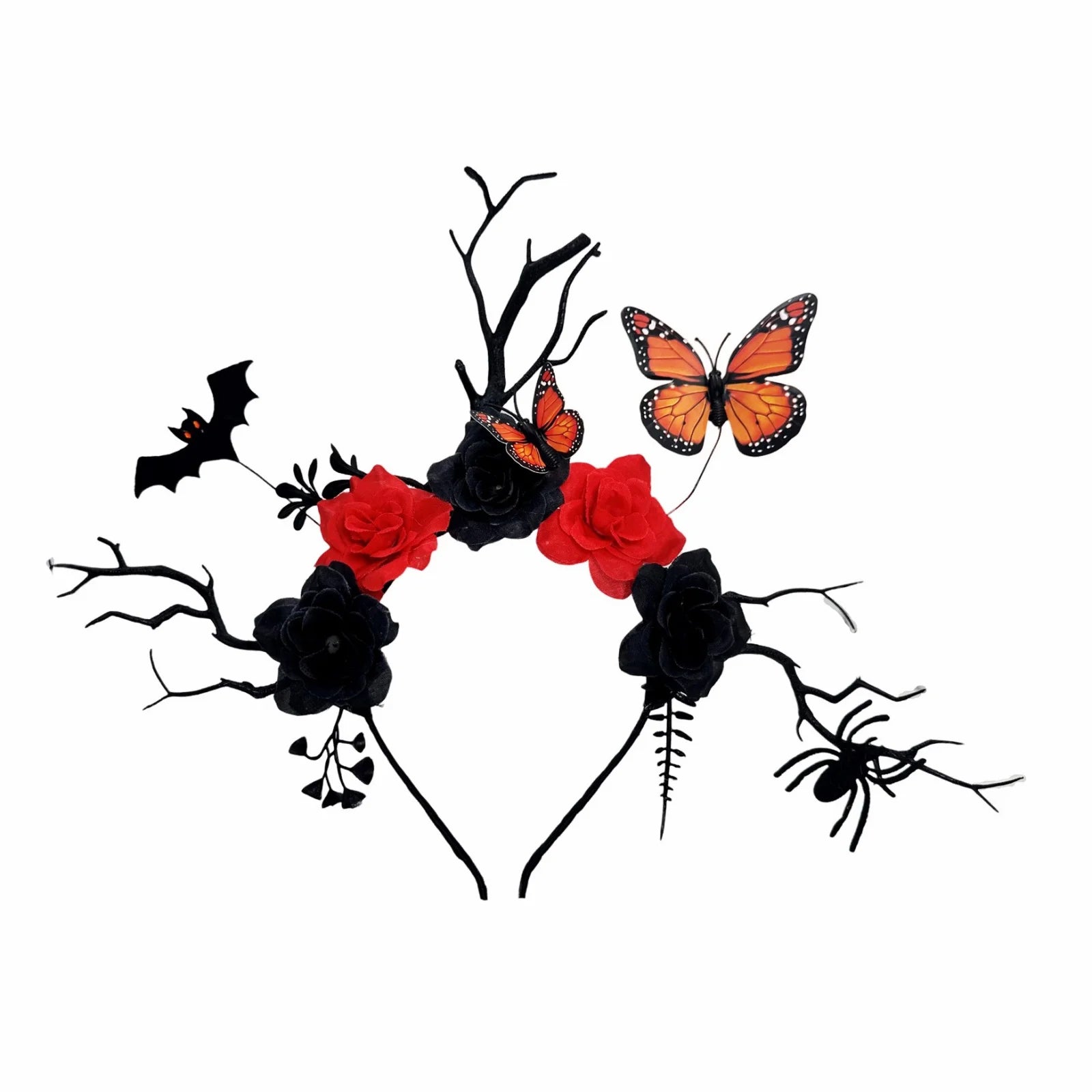 Gothic Forest Headpiece | Branches, Roses & Bats | 2 Styles
