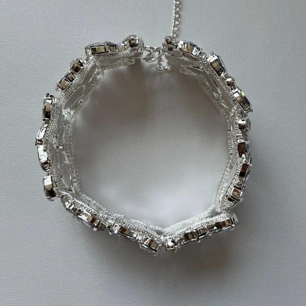 Rhinestone Choker | Wide Teardrop Collar