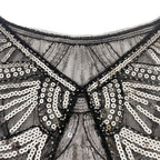 Sequin Shawl Cape | Sparkling Ruffle | Stage & Party