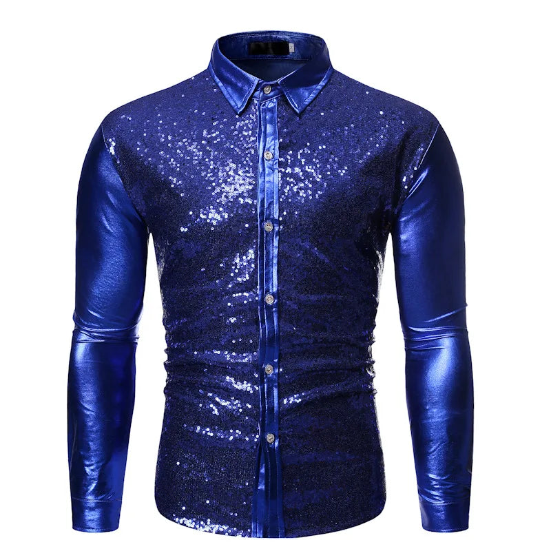 Men's Metallic Shirt | Long-Sleeve Shine