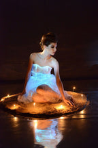 Optic Fibre Luminous Gown | Strapless LED Ballroom Dress | Singer & Stage